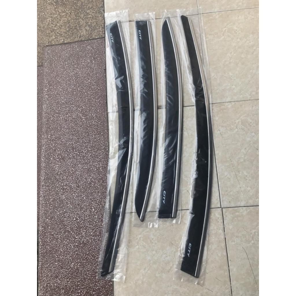 Vè che mưa xe Honda City 2015-2024, Chất liệu NHỰA  ABS Chỉ INOX và Chỉ Mạ cao cấp