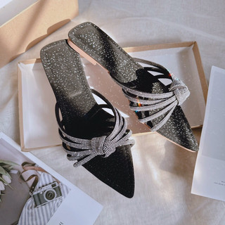 Fullbox - Dép Lê Mũi Nhọn Quai Đá Xoắn Mieo Shoes D2507 D2508 D2509