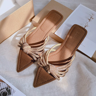 Fullbox - Dép Lê Mũi Nhọn Quai Đá Xoắn Mieo Shoes D2507 D2508 D2509