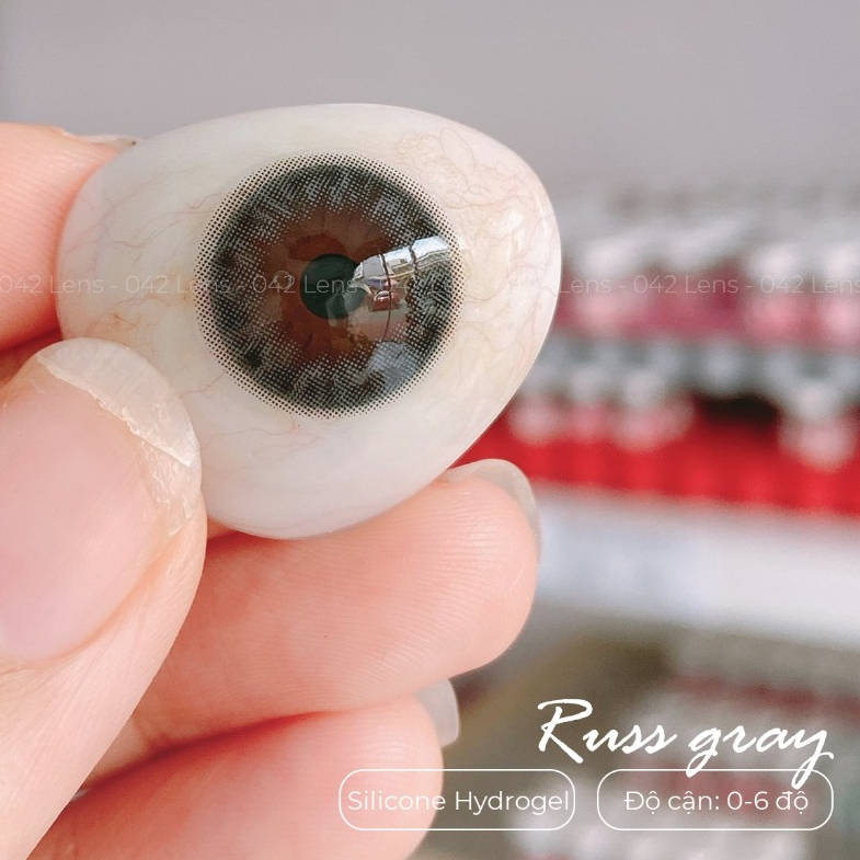 Lens y tế cấp ẩm xám trầm RUSS GRAY 12 tháng Hàn Quốc Gamilens( Giảm giá 35k khách hàng mới )