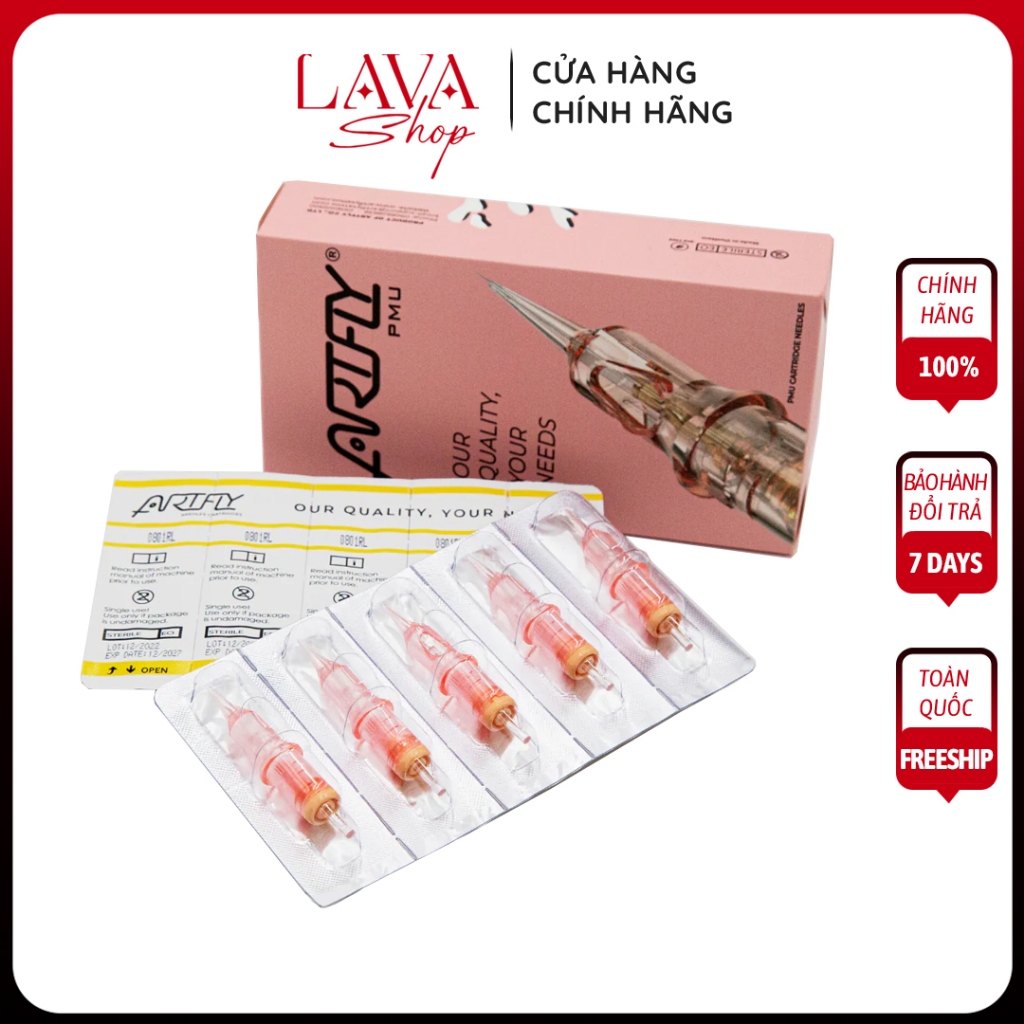 Kim xăm đầu đạn ARTFLY (RL) có bán lẻ, nhiều size PXTM