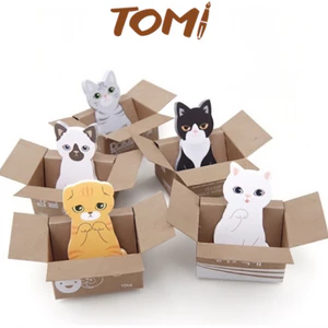 Giấy Ghi Chú Giấy Note Giấy Đánh Dấu TOMI Hình Mèo Ngồi Hộp Carton Cute 061