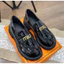 Giày Đốc Miu Da Bóng đế 3-4cm (form to khách lùi 1 size)