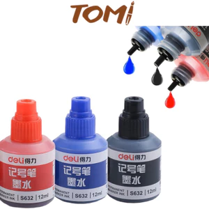 Mực Bút Lông Dầu Không Phai Không Xoá Được Cho Bút Đánh Dấu, Bút Ghi Chú TOMI 076