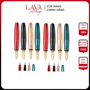 PXTM Máy Pen phun xăm môi mini 5.0 2 đầu xăm hình,Dùng được 4 loại kim Pearl Charmant Pen Cấy Phấn