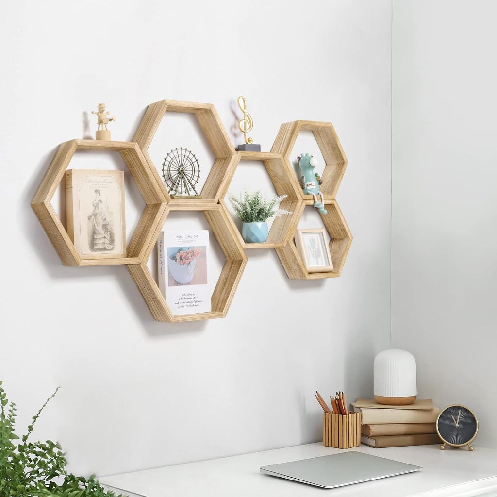 Ảnh Kệ tổ ong, kệ decor lục giác Behomes 1