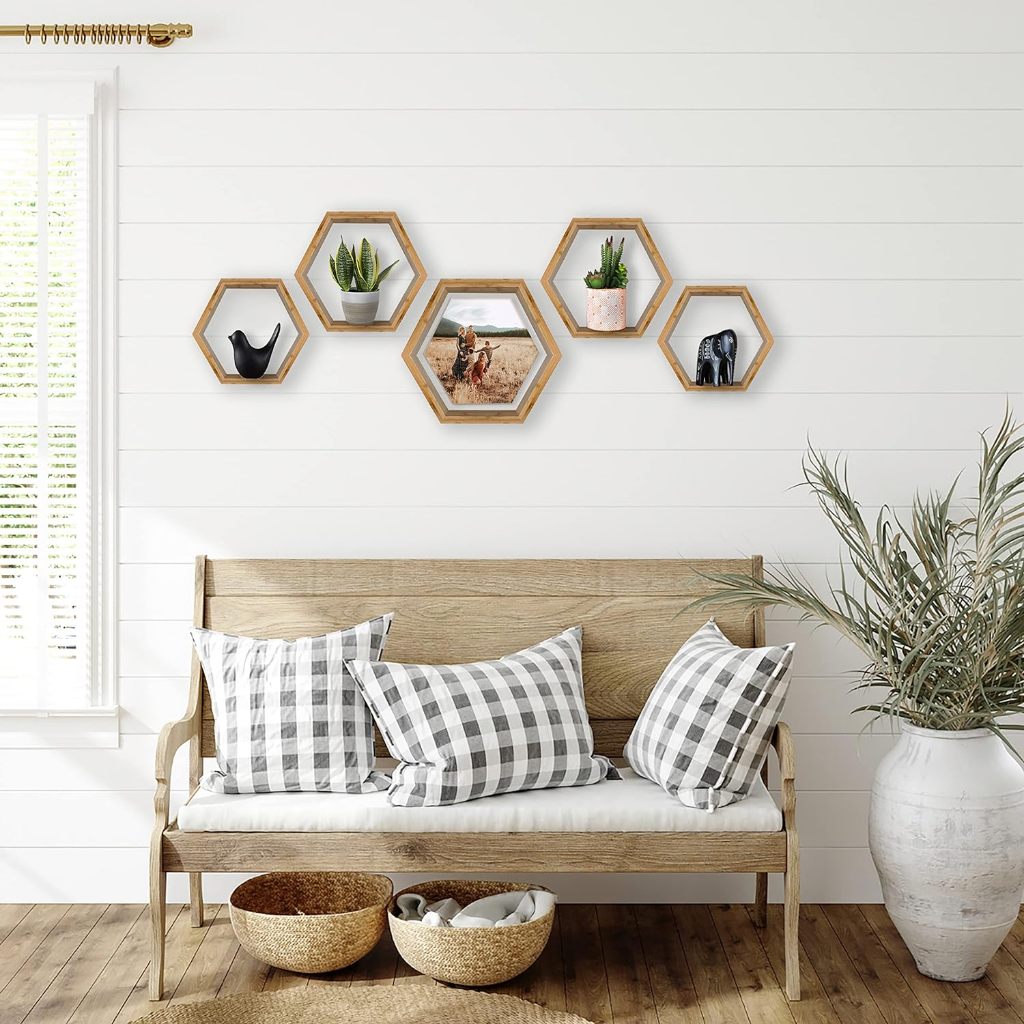Ảnh Kệ tổ ong, kệ decor lục giác Behomes 2