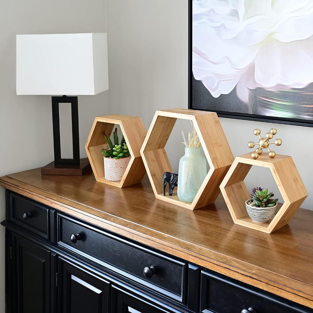 Ảnh Kệ tổ ong, kệ decor lục giác Behomes 3