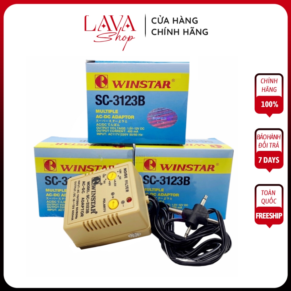 Nguon Đa Năng Winstar 12V SC-3123B dùng cho máy Thần Thánh, PRO, Giant Sun, IDM, Phổ Thông...