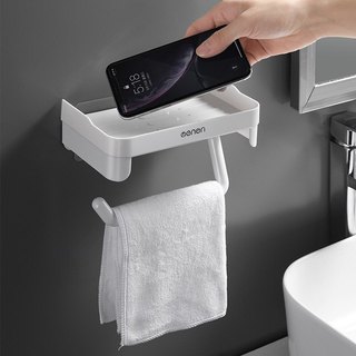 Giá treo giấy vệ sinh thông minh, Kệ nhà tắm đựng đồ vệ sinh dán tường