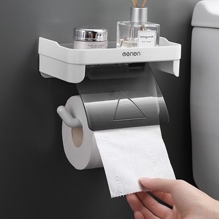 Giá treo giấy vệ sinh thông minh, Kệ nhà tắm đựng đồ vệ sinh dán tường