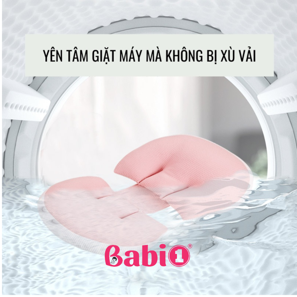 Gối Bầu Cánh Tiên BabiOne Cao Cấp Giảm Đau Lưng Đỡ Bụng Ngủ Ngon Kèm Gối Phụ Cotton Mềm Mại