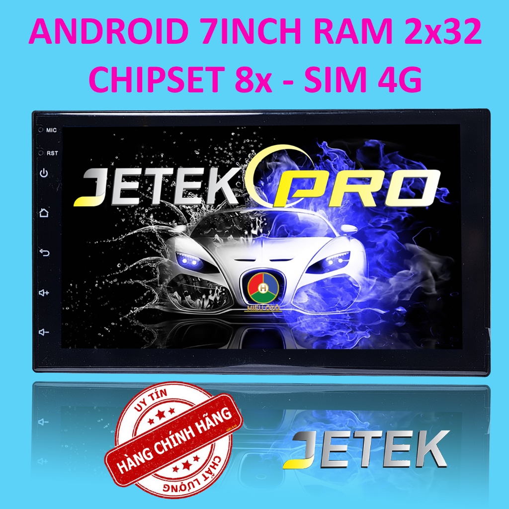Màn hình android 7 inch, đầu oto 2 din chính hãng JETEK giá rẻ chất ...