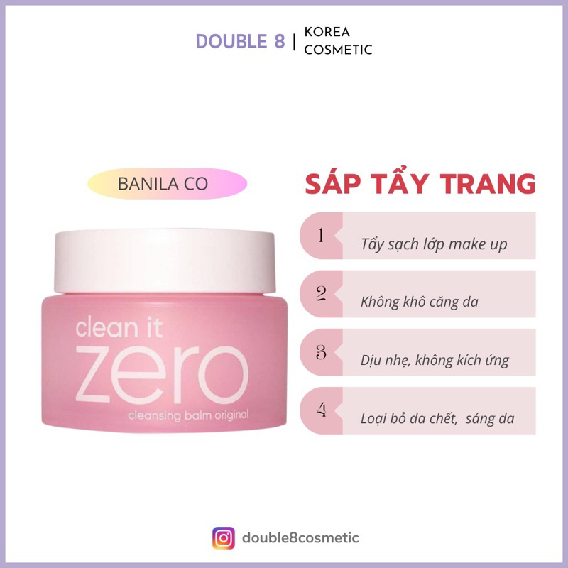 Sáp Tẩy Trang Banila Co Clean It Zero Cleansing Balm Original 50ml Shopee Việt Nam 1435