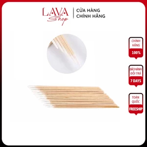 Tăm tre phun xăm Bộ 100 tăm bông gỗ 7cm dùng tạo nét phun xăm - dcpxhoanganh
