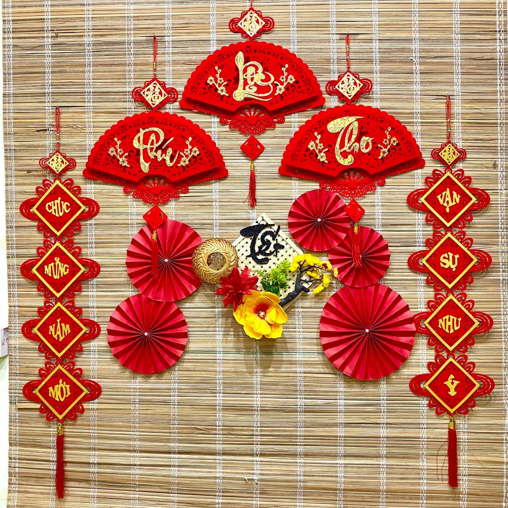 Set Trang Trí Tết 2025 Bộ Decor Set Mành Tre Trang Trí Tết, Mành Trang ...