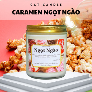Nến Thơm Phòng Không Khói - Nến Thơm Handmade Hương Ngọt Ngào Sáp Thực Vật Lành Tính - Nến Thơm Quà Tặng - Cát Candle