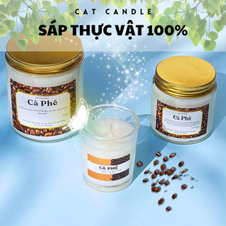 Nến Thơm Cao Cấp - Nến Thơm Handmade Không Khói Hương Cà Phê Sáp Thực Vật Lành Tính - Nến Thơm Quà Tặng - Cát Candle