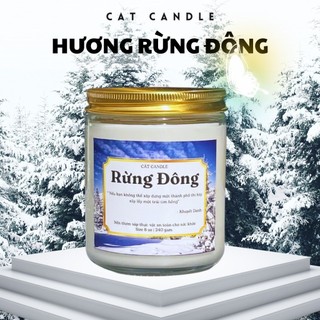 Nến Thơm Phòng Không Khói - Nến Thơm Handmade Hương Rừng Đông Sáp Thực Vật Lành Tính - Nến Thơm Quà Tặng - Cát Candle
