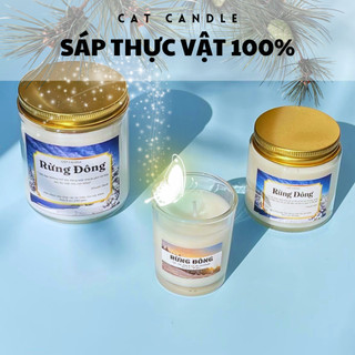 Nến Thơm Phòng Không Khói - Nến Thơm Handmade Hương Rừng Đông Sáp Thực Vật Lành Tính - Nến Thơm Quà Tặng - Cát Candle