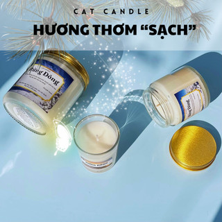 Nến Thơm Phòng Không Khói - Nến Thơm Handmade Hương Rừng Đông Sáp Thực Vật Lành Tính - Nến Thơm Quà Tặng - Cát Candle