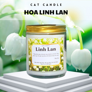 Nến Thơm Phòng Không Khói - Nến Thơm Handmade Hương Hoa Linh Lan Sáp Thực Vật Lành Tính - Nến Thơm Quà Tặng - Cát Candle