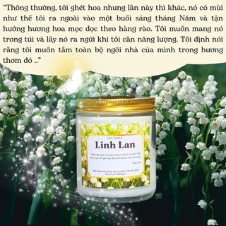 Nến Thơm Phòng Không Khói - Nến Thơm Handmade Hương Hoa Linh Lan Sáp Thực Vật Lành Tính - Nến Thơm Quà Tặng - Cát Candle