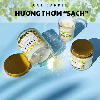 Nến Thơm Phòng Không Khói - Nến Thơm Handmade Hương Hoa Linh Lan Sáp Thực Vật Lành Tính - Nến Thơm Quà Tặng - Cát Candle