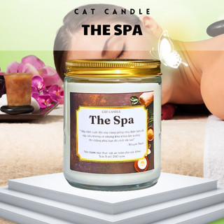 Nến Thơm Phòng Không Khói - Nến Thơm Handmade Hương The Spa Sáp Thực Vật Lành Tính - Nến Thơm Quà Tặng - Cát Candle
