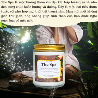Nến Thơm Phòng Không Khói - Nến Thơm Handmade Hương The Spa Sáp Thực Vật Lành Tính - Nến Thơm Quà Tặng - Cát Candle