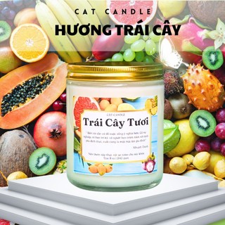Nến Thơm Phòng Không Khói - Nến Thơm Handmade Hương Trái Cây Sáp Thực Vật Lành Tính - Nến Thơm Quà Tặng - Cát Candle