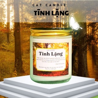 Nến Thơm Phòng Không Khói - Nến Thơm Handmade Hương Tĩnh Lặng Sáp Thực Vật Lành Tính - Nến Thơm Quà Tặng - Cát Candle