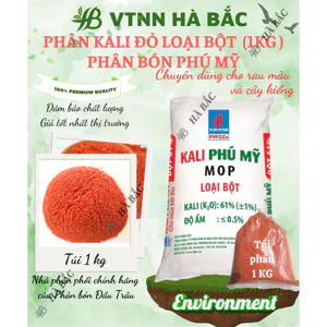 Phân Kali Đỏ PHÚ MỸ Túi 500GR/1KG (bán lẻ) - Giúp Cây Cho Trái Lớn, Tăng Độ Tươi Bóng Cho Hoa