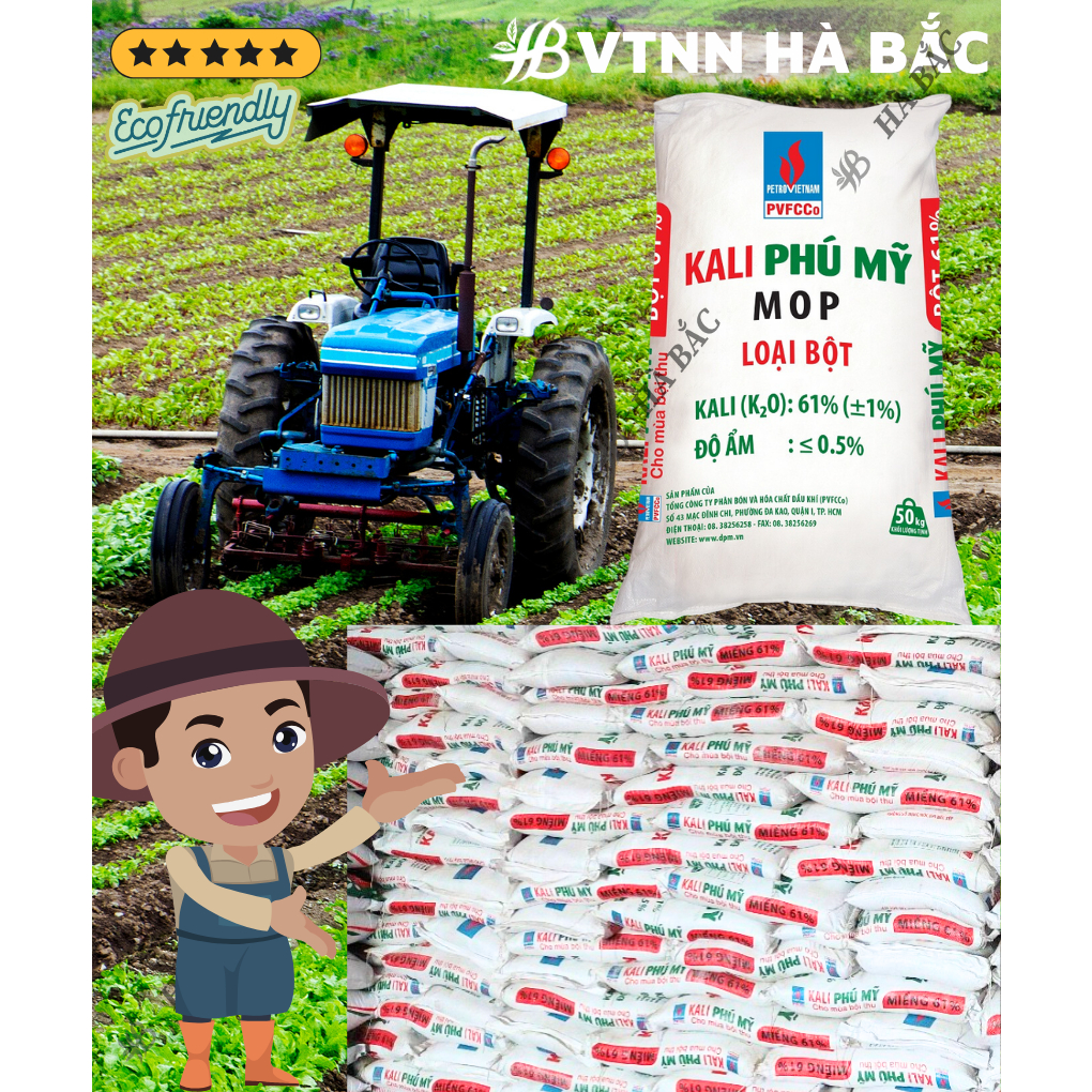 Phân Kali Đỏ PHÚ MỸ Túi 500GR/1KG (bán lẻ)  - Giúp Cây Cho Trái Lớn, Tăng Độ Tươi Bóng Cho Hoa