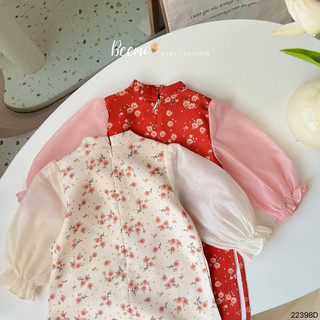 Áo dài cách tân hoa nhí cho bé gái 1-6 tuổi (9-25kg)