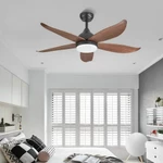 Quạt Trần Đèn trang trí 5 cánh màu vân gỗ ( 6 số có đảo chiều) điều khiển từ xa , bảo hành động cơ 5 năm — ảnh 5