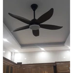 Quạt Trần Đèn trang trí 5 cánh màu vân gỗ ( 6 số có đảo chiều) điều khiển từ xa , bảo hành động cơ 5 năm — ảnh 3