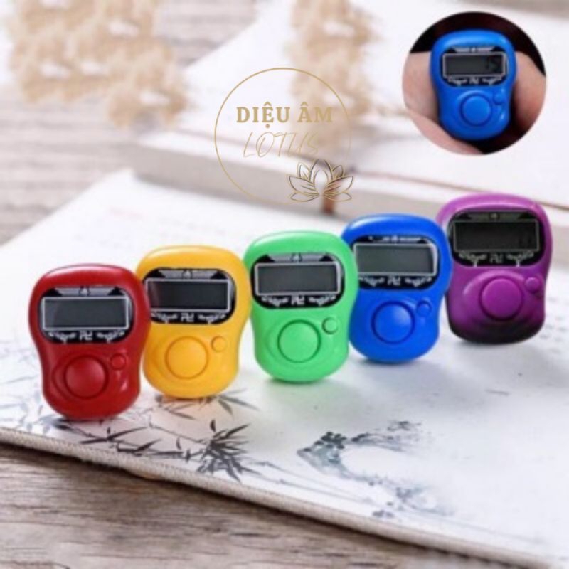 Máy bấm đếm ký số lần niệm danh hiệu Phật A Di Đà xỏ ngón
