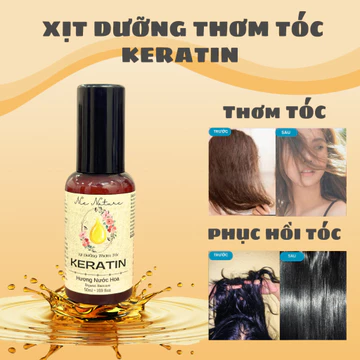 Xịt dưỡng tóc nước hoa tóc Keratin thơm tóc dưỡng tóc phục hồi giảm rụng giúp tóc mềm mượt chắc khoẻ NIE NATURE