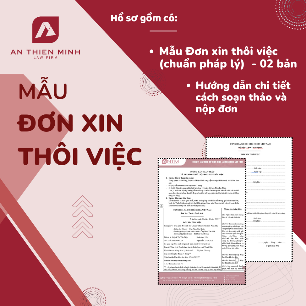 Mẫu ĐƠN XIN THÔI VIỆC chuẩn Luật lao động + Hướng dẫn soạn thảo chi tiết đảm bảo lợi ích khách hàng