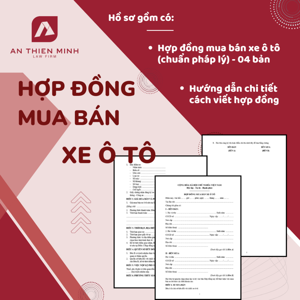 Mẫu Hợp đồng mua bán xe ô tô chuẩn pháp lý