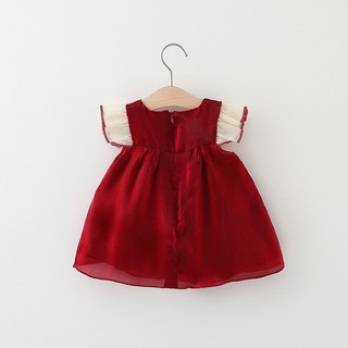 Váy bé gái 7-12kg tay cánh tiên chất liệu tơ óng cao cấp Váy xinh cho bé hàng Quảng Châu D926