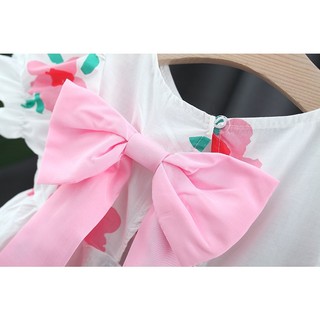 (2-3T) Váy bé gái 8-14kg thô cotton hoa váy xinh mùa hè mới D925 BÍ NGÔ NHỎ