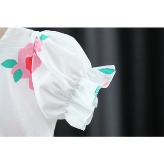 (2-3T) Váy bé gái 8-14kg thô cotton hoa váy xinh mùa hè mới D925 BÍ NGÔ NHỎ