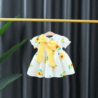 (2-3T) Váy bé gái 8-14kg thô cotton hoa váy xinh mùa hè mới D925 BÍ NGÔ NHỎ