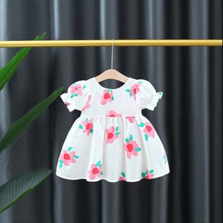 (2-3T) Váy bé gái 8-14kg thô cotton hoa váy xinh mùa hè mới D925 BÍ NGÔ NHỎ