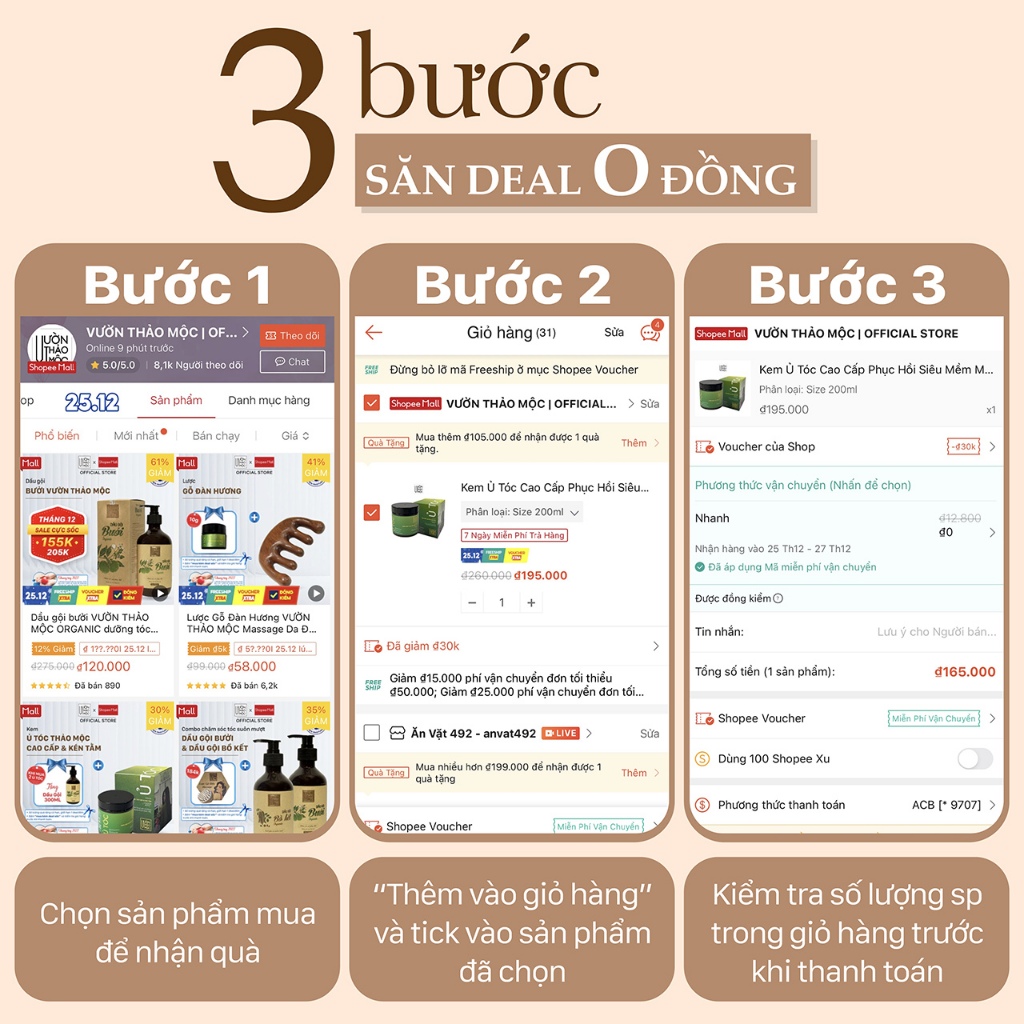 Ảnh Lược Gỗ Đàn Hương VƯỜN THẢO MỘC massage da đầu,giảm đau đầu và căng thẳng dành cho cả nam và nữ 1