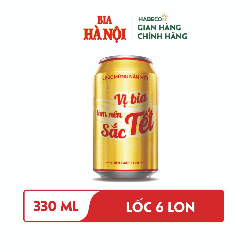 Ảnh HỎA TỐC HÀ NỘI - Lốc 6 lon Bia Hà Nội - HABECO (330ml/ lon) 1