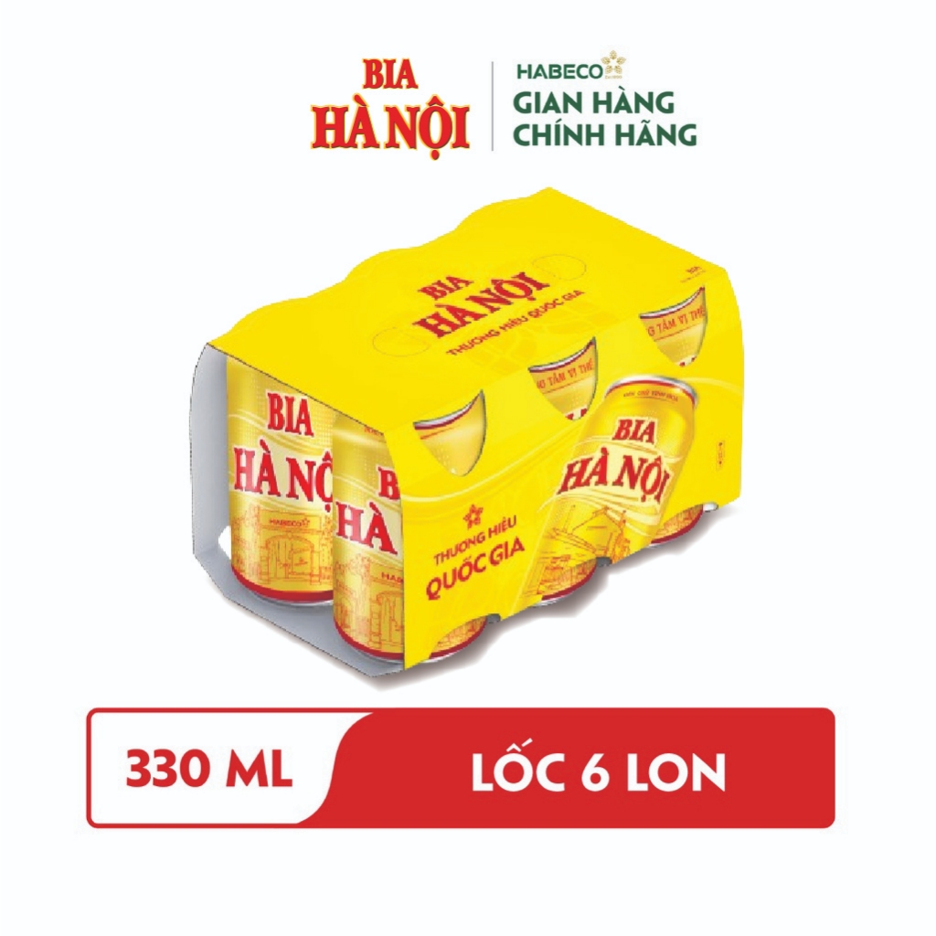 Ảnh HỎA TỐC HÀ NỘI - Lốc 6 lon Bia Hà Nội - HABECO (330ml/ lon) 2