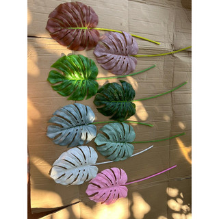 Cành lá rùa ( Lá rách , monstera ) size đại 30cm - Cành lá giả decor